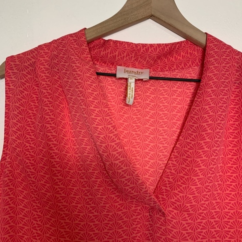 Laundry by Shelli Segal Pink Sleeveless Blouse XL - Picture 2 of 9